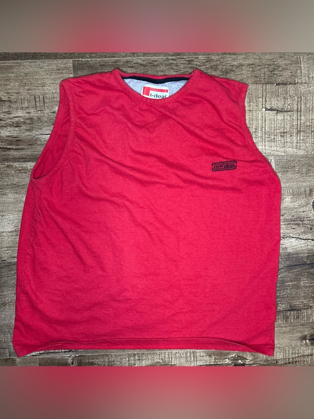 Y2K Men's Red Muscle Shirt